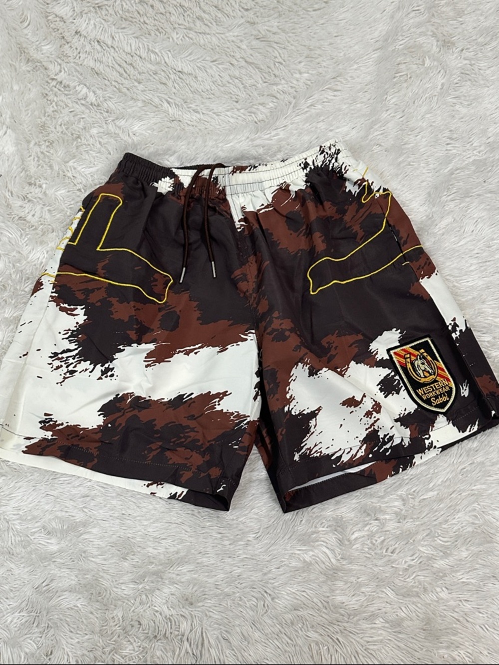 ❤️ NWT Sabbi Western Workwear Nylon The Ranch Board Shorts